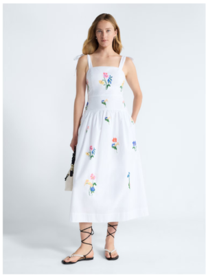 Women's and Women's Plus Embroidered Cotton Sleeveless