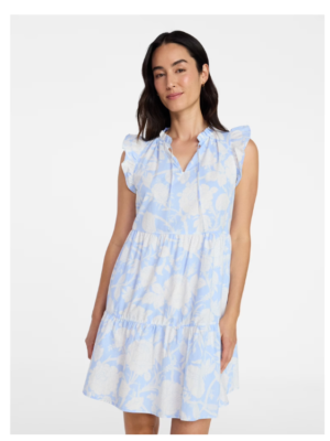 Women’s and Women’s Plus Flutter Sleeve Mini Dress